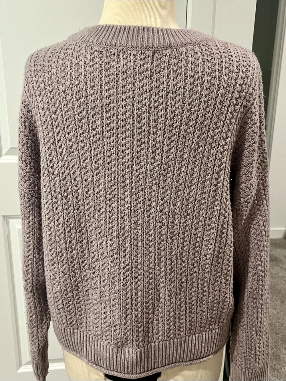 Universal Thread Lavender Knit Crewneck Sweater - Mauve Tone - Picture 2 of 4